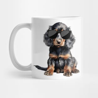 Gordon Setter Puppy Wearing Sunglasses Mug